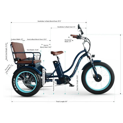 Sixthreezero EVRYjourney Electric Tricycle Rickshaw 2026