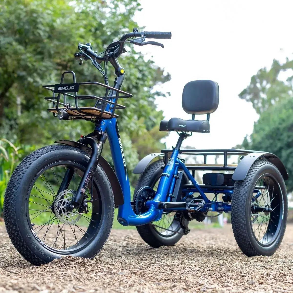 Emojo Bull electric bike lifestyle shot action view