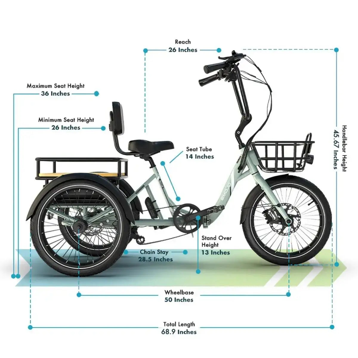 Emojo Dexter electric bike front view