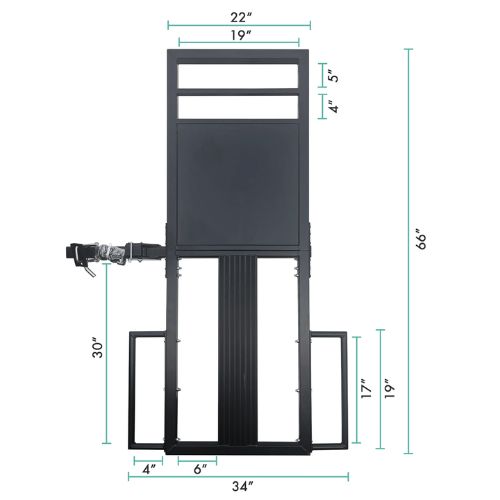EMOJO electric bike hitch rack side view
