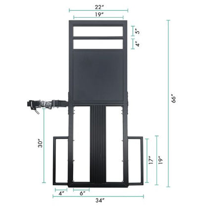 EMOJO electric bike hitch rack side view