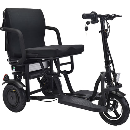 MotoTec Folding Mobility Electric Trike 48v 700w Dual Motor Lithium Black - View 2