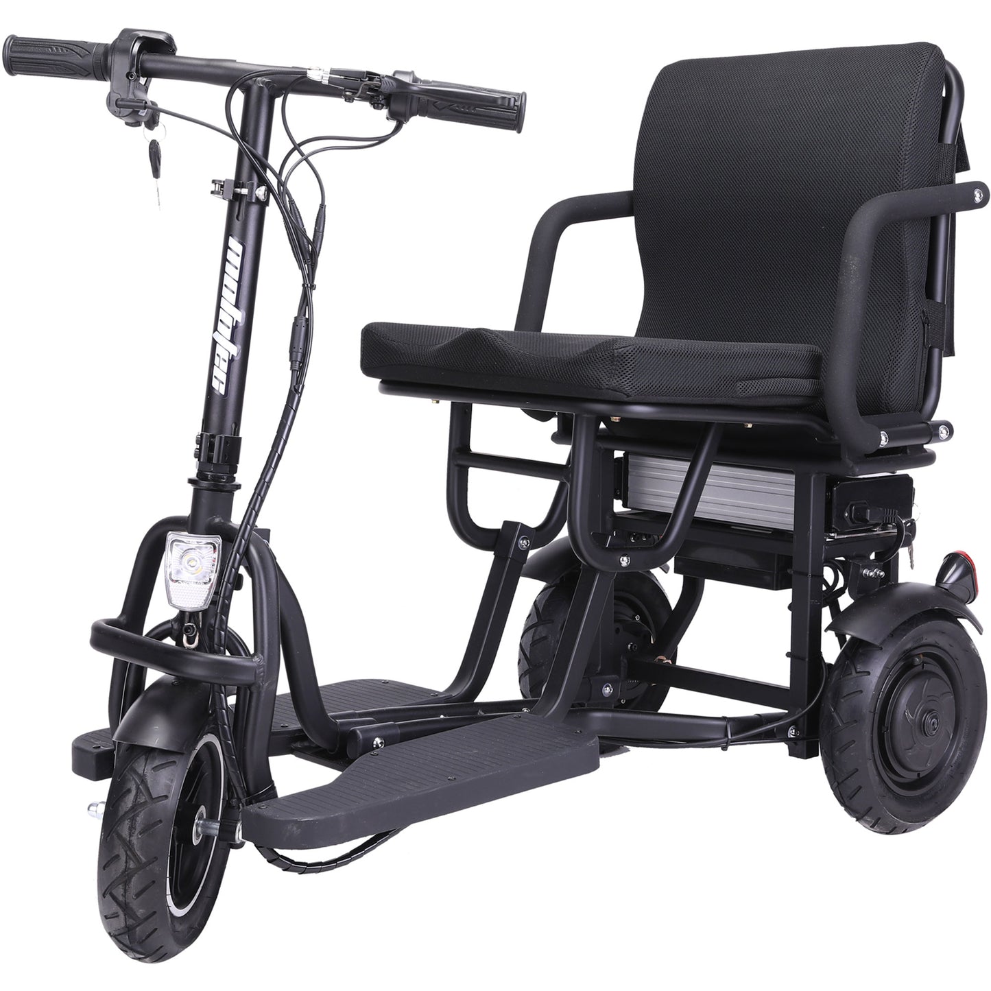 MotoTec Folding Mobility Electric Trike 48v 700w Dual Motor Lithium Black - View 5