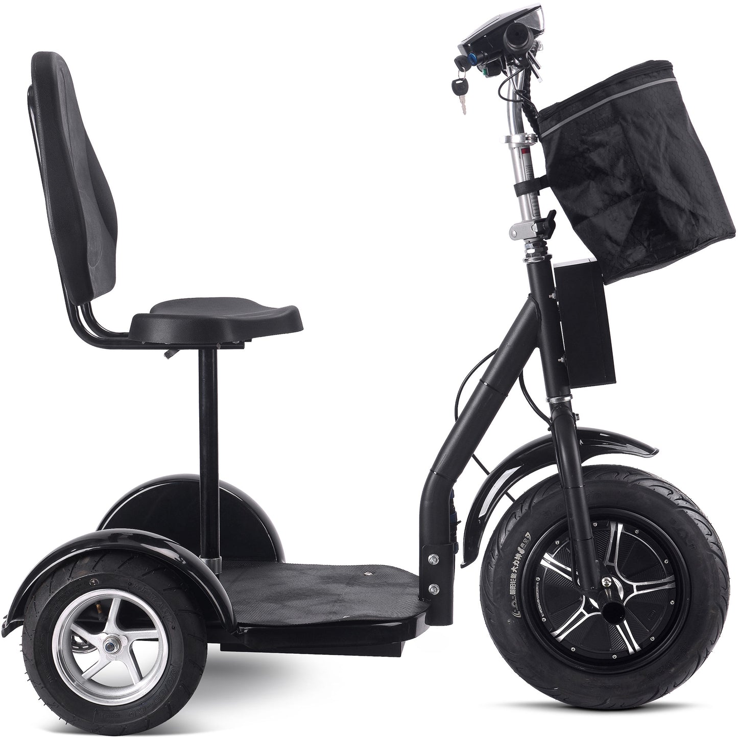 MotoTec Electric Trike 48v 1000w Lithium Black - View 2