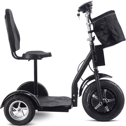 MotoTec Electric Trike 48v 1000w Lithium Black - View 2