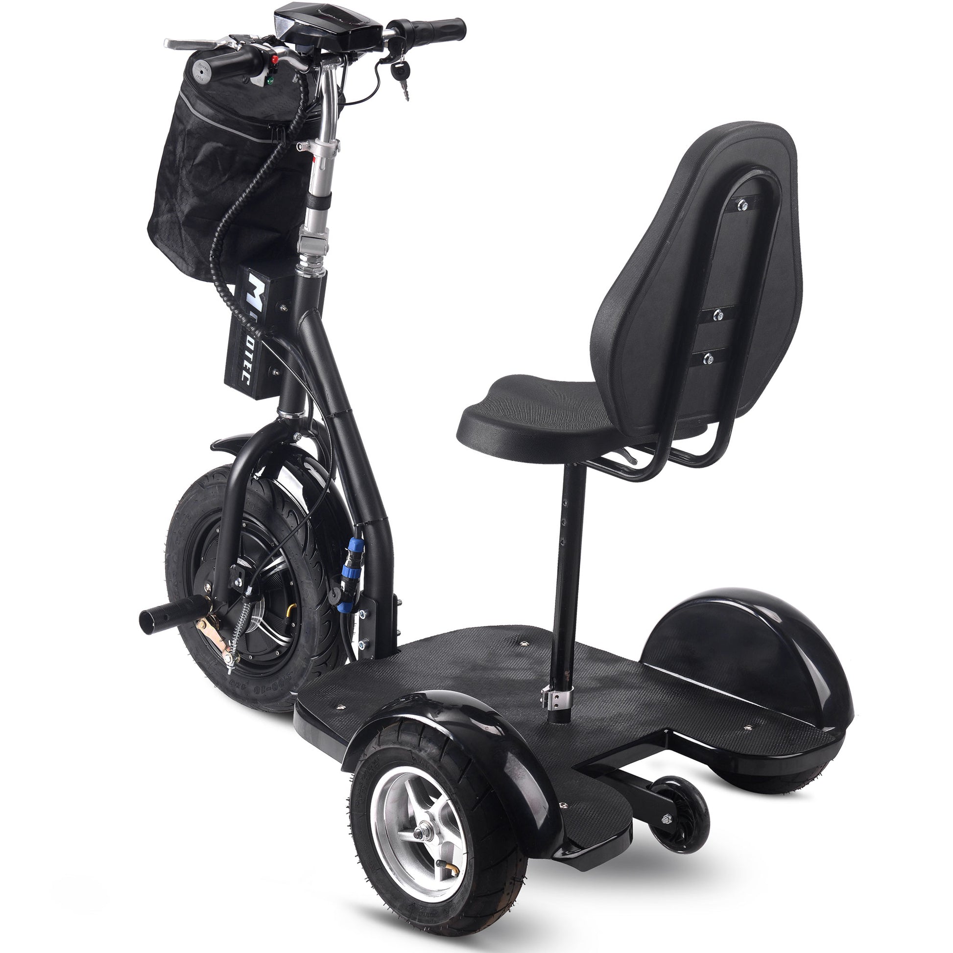 MotoTec Electric Trike 48v 1000w Lithium Black - View 5