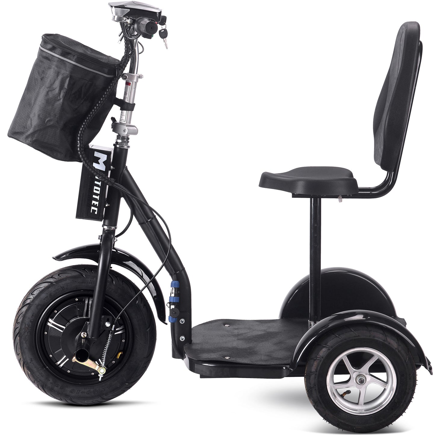 MotoTec Electric Trike 48v 1000w Lithium Black - View 6