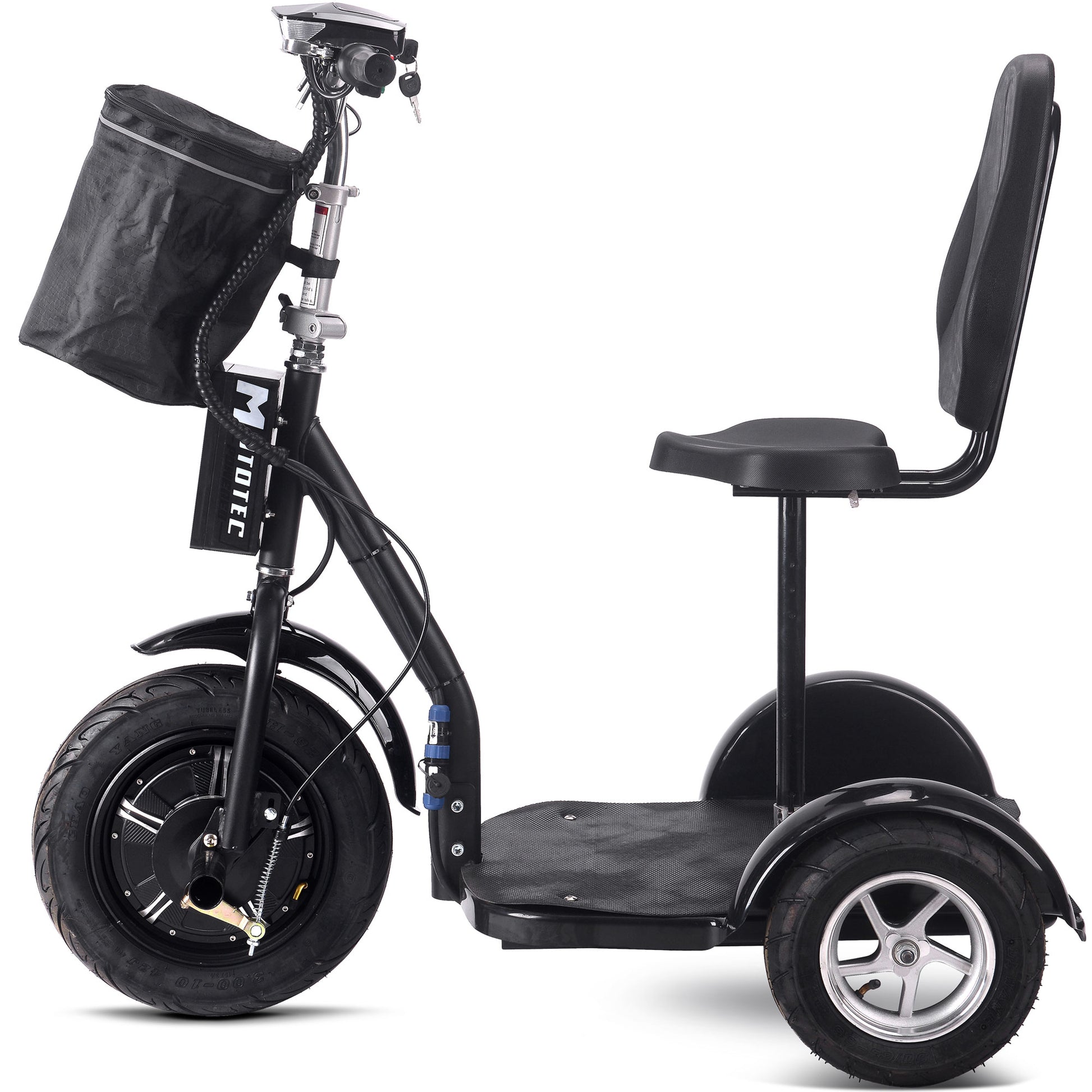 MotoTec Electric Trike 48v 1000w Lithium Black - View 6