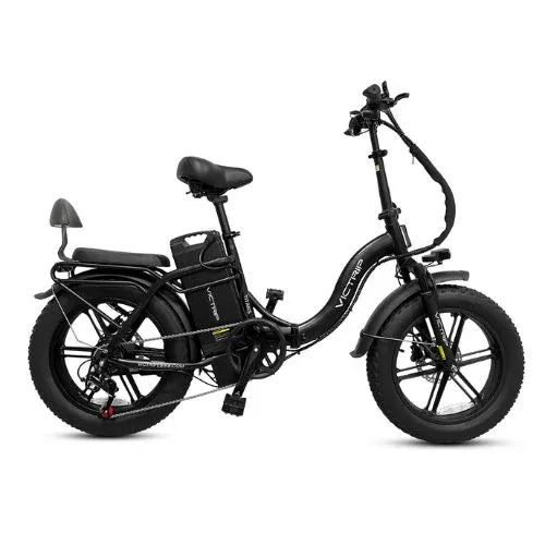 Black electric bike with Victrip logo on a white background