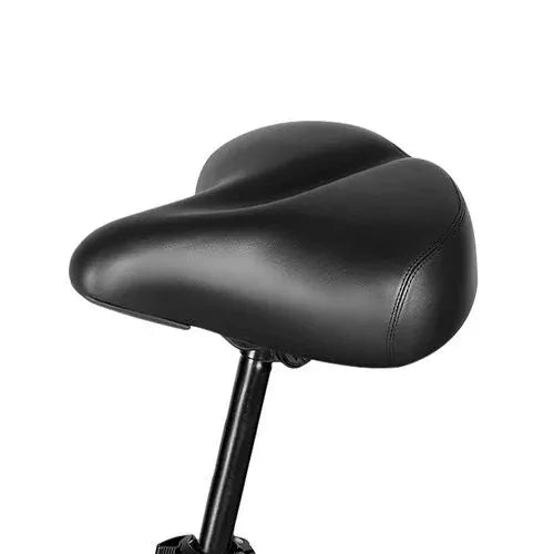 Comfortable black electric trike saddle seat, shown on Turbo Trikes for stable riding
