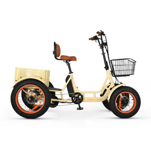 sixthreezero ANYterrain 4-wheel electric bike angled view